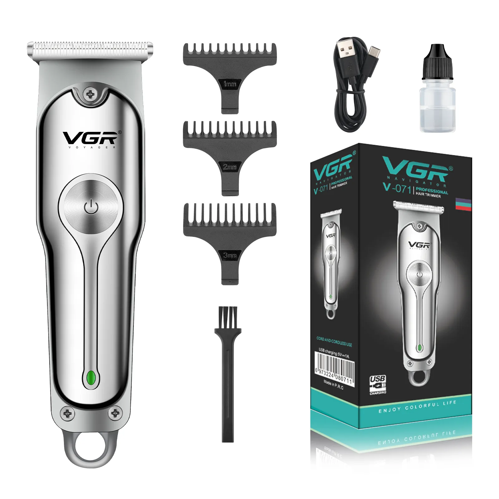 VGR V-071 Hot Selling Hair Cut Machine Barber Clippers Professional Hair Trimmer For Men