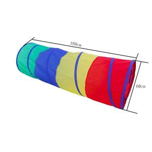 Vierfarbiger sensorischer Trainings spielzeug <span class=keywords><strong>tunnel</strong></span> für Kinder mit 60cm Durchmesser Großer kriechender Babys piel zeugt unnel - Product Image 1