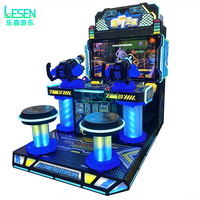 Console de jeu d'aventure de tir dynamique à deux joueurs pour usage commercial ; Équipement de divertissement à monnayeur pour supermarchés et parcs d'attractions
