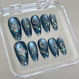 <span class=keywords><strong>Faux</strong></span> <span class=keywords><strong>ongles</strong></span> à presser motif fleurs de cerisier printanières, <span class=keywords><strong>faux</strong></span> <span class=keywords><strong>ongles</strong></span> œil de chat floraux peints à la main, <span class=keywords><strong>faux</strong></span> <span class=keywords><strong>ongles</strong></span> amande réutilisables pour femmes - Product Image 4