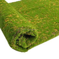 Tapis en fausse mousse plastique haute densité, gazon artificiel réaliste pour mur intérieur