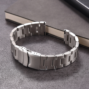 ג 'ילונג מוצק שעון נירוסטה צמיד אורך מתכוונן תחליפי שעון אנדיז' ובאבל מוצק - Product Image 3