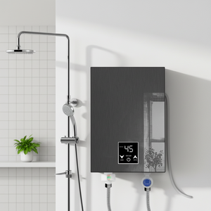 Chauffe-eau électrique mural instantané à affichage numérique pour le commerce extérieur, 5500W, usage domestique pour la douche, avec eau à fréquence - Product Image 2
