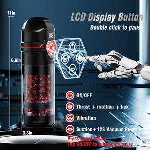 7 Thrusting Rotating Vibrating Sucking Licking LCD Adult Toys <strong>Mens</strong> Sex Toys Male Masturbator Penis Pump - Product Image 4