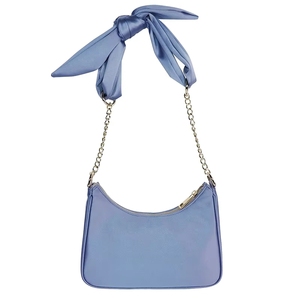 Sac fourre-tout de luxe décontracté pour femme 2024 avec bandoulière portable en nylon et chaîne métallique, résistant à l'eau, idéal pour l'école ou la mode - Product Image 4