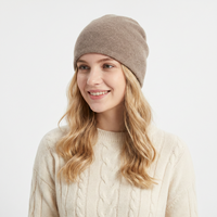 Bonnet tricoté chaud d'hiver de haute qualité, couleur avoine côtelée douce, pour femme, style décontracté et tendance – Grande Vente