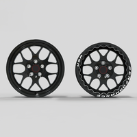 Jantes Beadlock forgées S77 17x10 18x10 à 6 branches, noir brillant fraisé, 5x114.3 pour Mustang Camaro, idéales pour la course de dragster