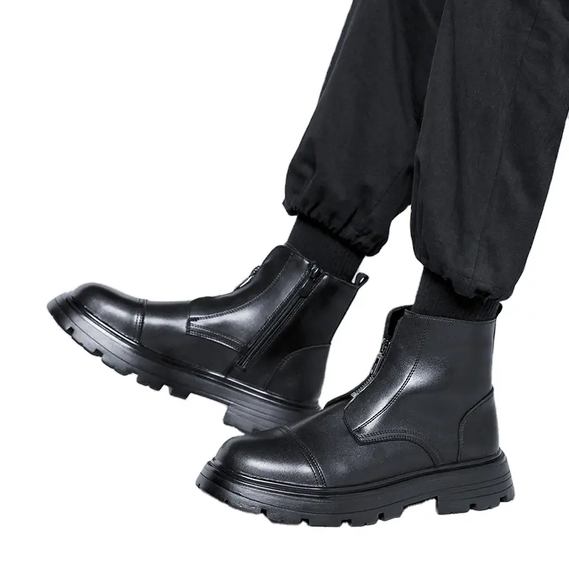 New Hot Sale kurze Lederstiefel für Männer flache Turnschuhe Stiefeletten Schuhe für Männer italienische Stiefel Marken