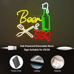 Beer BBQ Neon LED Dimmable USB Powered Ambient <b>Light</b> Store <b>Window</b> Decoration <b>Light</b> Street Indicator <b>Light</b> Landscape <b>Light</b> 5v - Product Image 2