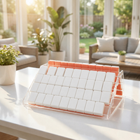 Ensemble de Mahjong américain de luxe moderne personnalisé, 160 tuiles en acrylique, écologique, portable, fait main, pour le divertissement à domicile