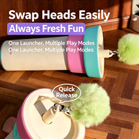 Dispositif de pêche électrique intelligent pour chat, lanceur de balles en peluche rétractable automatique, jouet interactif pour chaton, accessoires pour animaux de compagnie