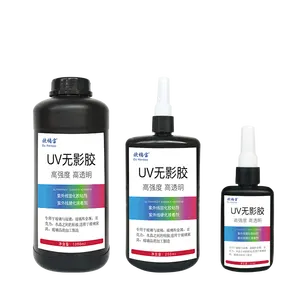 Lem UV Bayangan Transparan 100G Tanpa Bayangan untuk Perekat Digunakan Dalam Kaca dan Logam dan Kristal