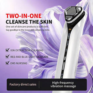2-in-1 Facial Skin Care Device Custom Logo Available Ion Deep Cleansing High Frequency Vibration <b>Massage</b> Beauty Instrument - Product Image 6