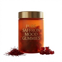 Compléments de safran en gommes, extrait de safran 100% pur, glycinate de magnésium, apaisement de l'humeur, concentration nerveuse, 2 gommes par portion, 60 gommes