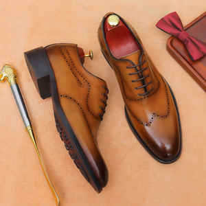 Chaussures plates décontractées et habillées pour hommes en cuir véritable respirant, légères, antidérapantes, idéales pour les affaires et les mariages en extérieur - Product Image 4