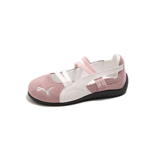 Детские туфли для девочек в корейском стиле, осень 2026, с верхом из искусственной кожи, мягкой подошвой, на резинке, без застежек, модные и трендовые - Product Image 5