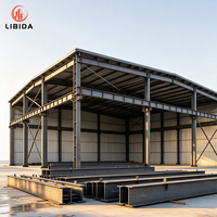 Nave Industrial Prefabricada de Acero de Gran Envergadura, Fábrica de Procesamiento Industrial, Planta de Producción con Estructura Metálica Anticorrosión