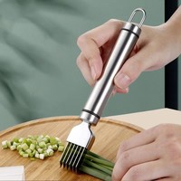 Ustensiles de cuisine multifonctionnels en acier inoxydable : Hachoir manuel pour oignon et ail, Râpe à légumes, Trancheuse à fruits – Lavage à la main uniquement
