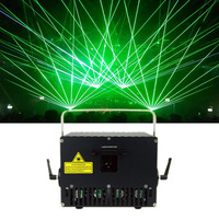 Luz Láser de 5W 6W con Control DMX y Sonido ILDA, Resistente al Agua, Efecto de Animación 3D, para Discotecas, DJ, Bodas, Teatro