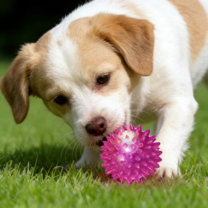 TPR İnteraktif Köpek Oyuncak Topu Üç Renkli Işıklı Flaş Evcil Hayvan Topu Eğitim Atma Elastik Dayanıklı Çok Satan - Product Image 3