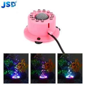 JSD 12 <span class=keywords><strong>LED</strong></span> RGB Rose, Lampe à bulles d'air pour <span class=keywords><strong>aquarium</strong></span>, 110-240V, pierre à air submersible à changement de couleur pour <span class=keywords><strong>aquarium</strong></span> avec ventouses - Product Image 1
