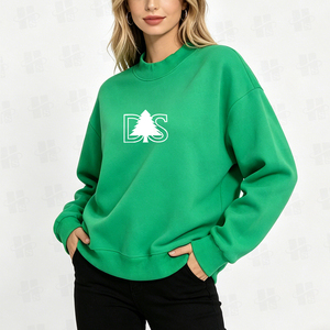 <span class=keywords><strong>Felpe</strong></span> Oversize in Cotone di Alta Qualità con Logo Personalizzato Ricamato, Felpa da <span class=keywords><strong>Donna</strong></span> con Collo Alto - Product Image 3