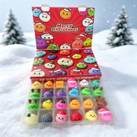 Calendrier de l'Avent de Noël : Ensemble de jouets à extruder, 24 jouets de décompression aléatoires, Cadeaux promotionnels surprise.
