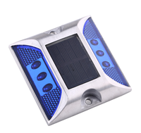 Réflecteur de marquage routier solaire Tacha Ojos De Gato en aluminium à LED clignotante, borne de signalisation routière haute intensité
