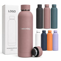 Bouteille d'eau isotherme en acier inoxydable 304 à double paroi, anti-fuite, couleurs personnalisées, qualité supérieure, 500 ml (17 oz) pour le voyage – Vente en gros