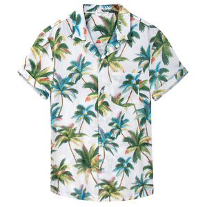 Camicie da uomo con stampa Hawaii con bottoni a manica corta <span class=keywords><strong>mare</strong></span> <span class=keywords><strong>mare</strong></span> spiaggia T Shirt poliestere Quick Dry PDF 50 + ragazzi Custom ODM OEM - Product Image 2