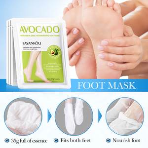 Marque privée FAYANKOU Avocado Petroleum Jelly Masque pour les pieds hydratant Soin des pieds Nourrissant en profondeur Améliore le lissage sec et rugueux - Product Image 3