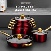 Ensemble de 12 ustensiles de cuisine en acier inoxydable antirouille, ustensiles de cuisine antiadhésifs comprenant une poêle à frire, une casserole pour une utilisation en cuisine, en métal