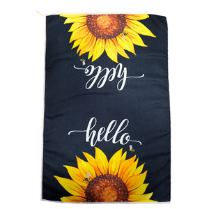 Toallas de Microfibra con Estampado de Girasoles, Tejido Warp, 40x60cm, Toalla de Cocina con Diseño Floral, Rectangular, Lavable a Máquina, Hecho en China - Product Image 3