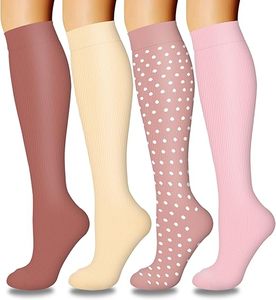 Chaussettes <span class=keywords><strong>de</strong></span> compression graduée personnalisées 15-20 mmHg 20-30 mmHg – Meilleur soutien pour infirmières, course à pied, randonnée – Chaussettes <span class=keywords><strong>de</strong></span> compression pour femmes - Product Image 1