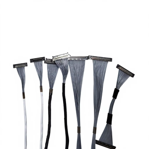 สายไมโครโคแอกเชียลแบบประกอบเอง ความยาวตามสั่ง 25 มม.-1500 มม. รุ่น KEL USL20-30SS-010-B 30 พิน พร้อมหัวต่อแบบมุมฉากด้าน PCB - Product Image 1