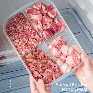 Meat Box New Transparent Seal Bag Pet Plastic Organizer <b>Refrigerator</b> Tray Food Filter Thickened Automatic Storage Box - Product Image 1