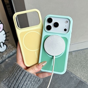เคสโทรศัพท์มือถือแบบแม่เหล็กสองสี ผลิตจากซิลิโคนเหลว ดีไซน์ทันสมัย ปุ่ม AI ป้องกันรอบด้าน ทนทานต่อการตกกระแทก - Product Image 4