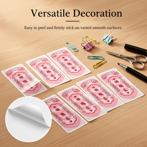 Customized eco-friendly holographic adhesive waterproof glitter vinyl reusable die-cut children's cartoon decorative stickers - Product Image 2