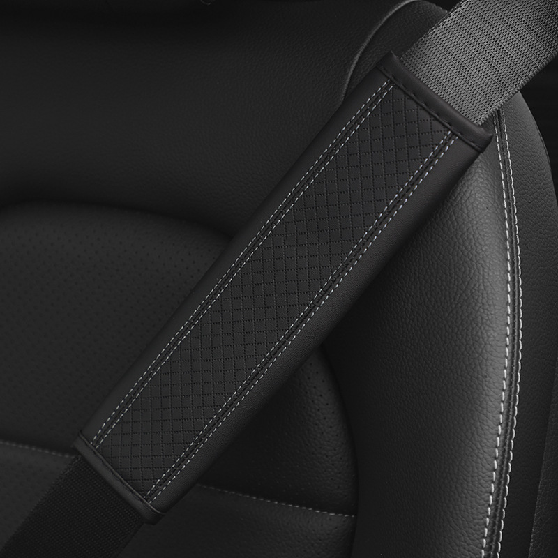 Fiber embossed shoulder pad black gray
