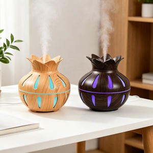 Natural Wood Texture <strong>Minimalist</strong> Style, Quiet Misting, Color Night Light, Ideal for Bedroom Office SPA Yoga - Product Image 2