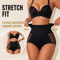 IBGUH, bragas de cintura alta con Control de barriga para mujer, ropa interior transpirable hueca suave y cómoda, logotipo personalizado, teñido liso para todos los días