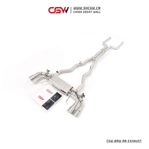 Hırıltı ses paslanmaz çelik 304 veya titanyum performanslı egzoz susturucu BMW F91 F92 F93 M8 4.4T Catback vanalar ile - Product Image 4
