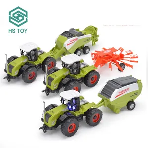 HS Mainan 1 54 Skala Model Hobi Mobil Tarik Kembali Paduan Truk Pertanian Mainan Diecast Traktor untuk Anak-anak