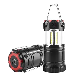 STARY NITE neue 4 Modi batterie betriebene Notfall-Camping leuchte mit Laternen-LED-Taschenlampe und rotem Blitzlicht