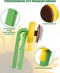 Hot Selling Self-Cleaning Dog Brush Smart <b>Pumpkin</b> Pet Comb for Cats and Dogs with Open Knot for Shedding Management - Product Image 5