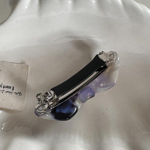 Barrette à cheveux en forme de nœud en acétate, style princesse, épingle à cheveux latérale à ressort pour filles, accessoires capillaires coréens mignons - Product Image 6