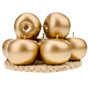Golden Artificial Apple Decorations Handmade Plastic Fruit Home Decoration <b>Craft</b> Set - Product Image 1