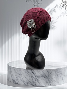 Bonnet de sport en tricot uni pour adulte, méthode d'impression d'étiquettes tissées, garantie de qualité LANDBAS, 56% acrylique, 23% laine, 21% nylon - Product Image 2