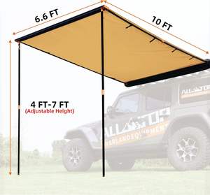 Auvent de voiture avec structure en acier, résistant aux intempéries, auvent latéral 4x4 avec télécommande pour le camping et les voyages tout-terrain, auvent anti-pluie - Product Image 2