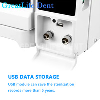 Greatlife Dent Electric 12L Autoklaf Gigi Kaset Sterilisasi Uap Bertekanan Autoklaf Uap Vertikal Cepat Kelas B